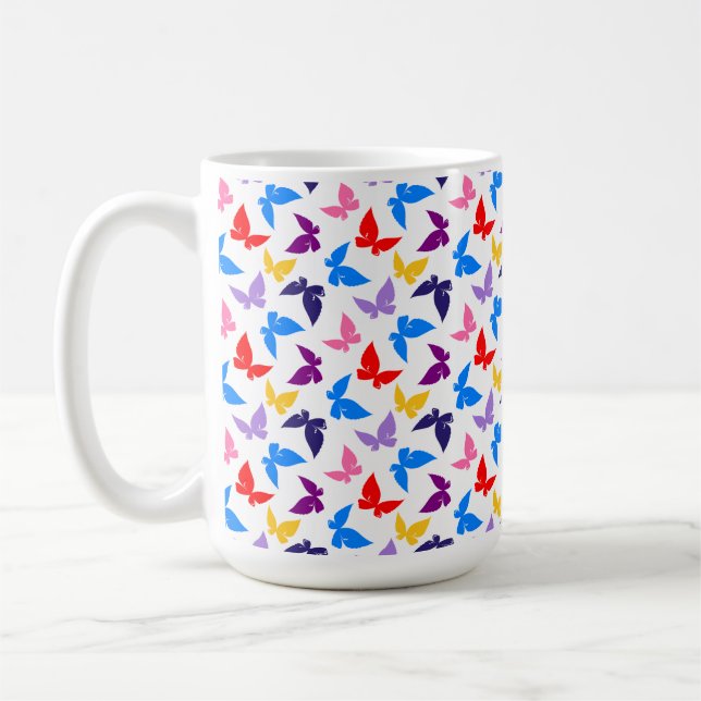 Taza De Café Mariposas de colores (Izquierda)