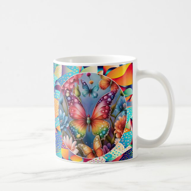 Taza De Café Mariposas de verano (Derecha)