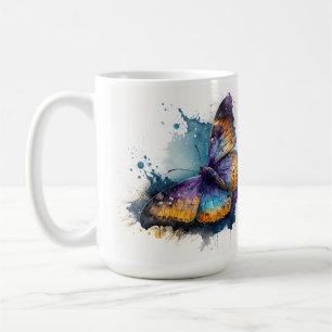 Taza De Café MARIPOSAS DE VUELO DE COLOR DE AGUA DE bonito