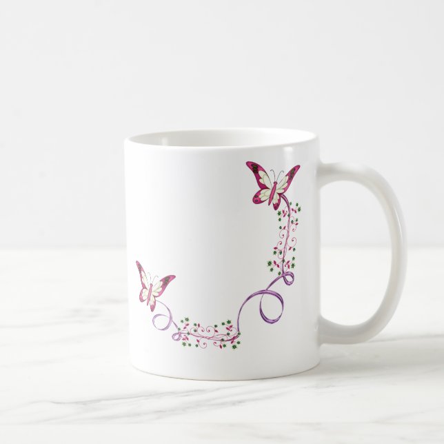 Taza De Café mariposas elegantes (Derecha)