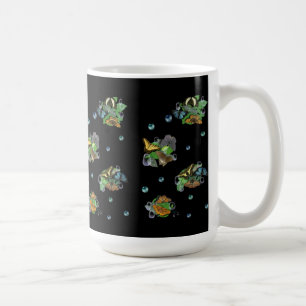 Taza De Café Mariposas en hojas