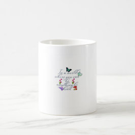 Taza De Café Mariposas Estéticas Flores Sé Amable Cita 