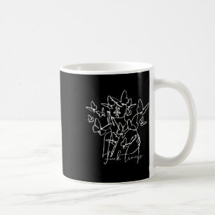 Taza De Café Mariposas florales anti Trump Presidente demócrata