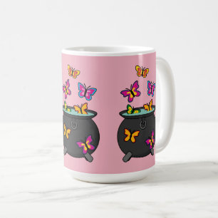 Taza De Café Mariposas mágicas de un Cauldron