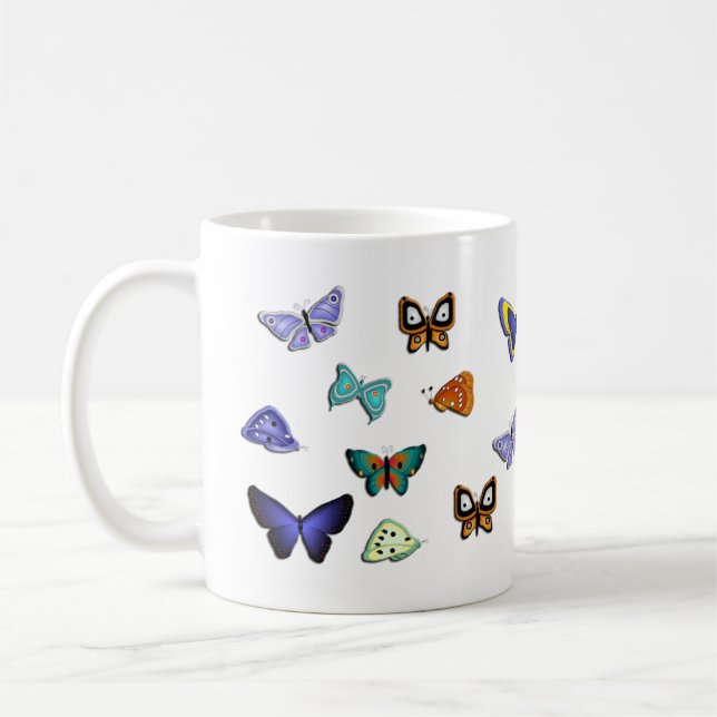 Taza De Café Mariposas Mug (Izquierda)