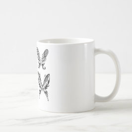 Taza De Café Mariposas Negras Y Blancas