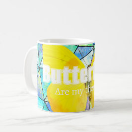 Taza De Café Mariposas Personalizadas son mi terapia de Verano