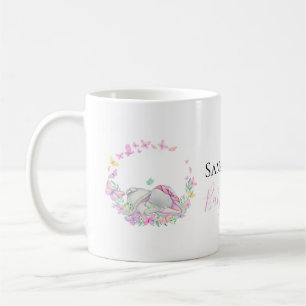 Taza De Café mariposas rosadas elefantes Café Mug