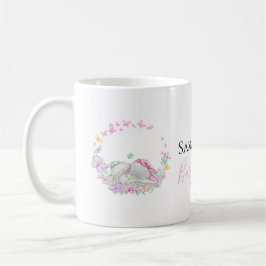 Taza De Café mariposas rosadas elefantes Café Mug