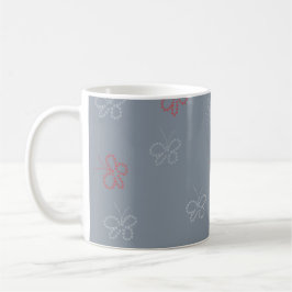 Taza De Café Mariposas Stars Sage Dusty Blue