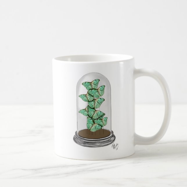 Taza De Café Mariposas verdes en Bell Jar 2 (Derecha)