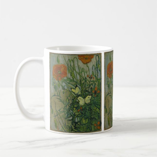 Taza De Café Mariposas y cachorros de Vincent van Gogh (Izquierda)