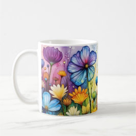 Taza De Café Mariposas y flores