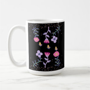 Taza De Café mariposas y flores