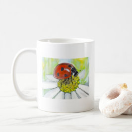 Taza De Café Mariquita en una margarita