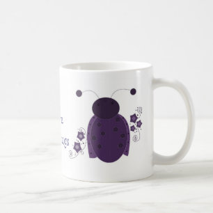 Taza De Café Mariquita Morada Caprichosa
