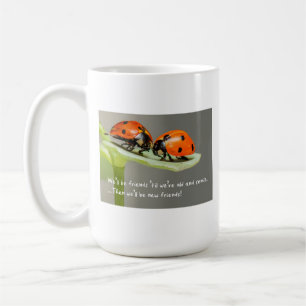 Taza De Café Mariquita vieja y senil nuevos amigos divertidos m