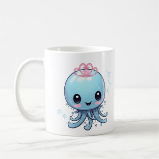 Taza De Café Mariscas azules con una tiara rosa Café Mug