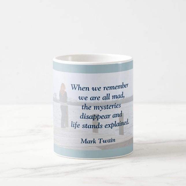 Taza De Café Mark Twain - cita en mug (Centro)