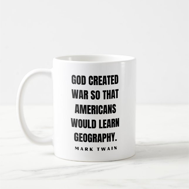Taza De Café Mark Twain Joke (Izquierda)