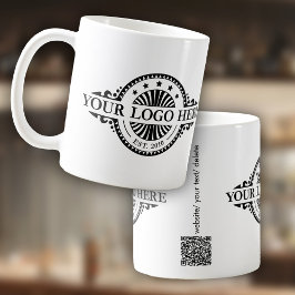 Taza De Café Marketing comercial de logotipos y códigos QR