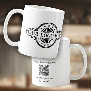 Taza De Café Marketing comercial de logotipos y códigos QR