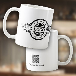 Taza De Café Marketing comercial de logotipos y códigos QR