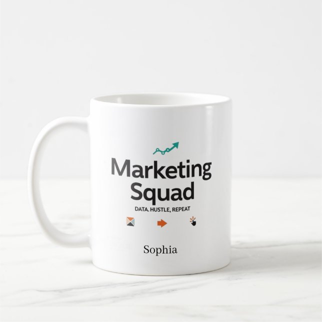 Taza De Café Marketing Squad Personalized Name (Izquierda)