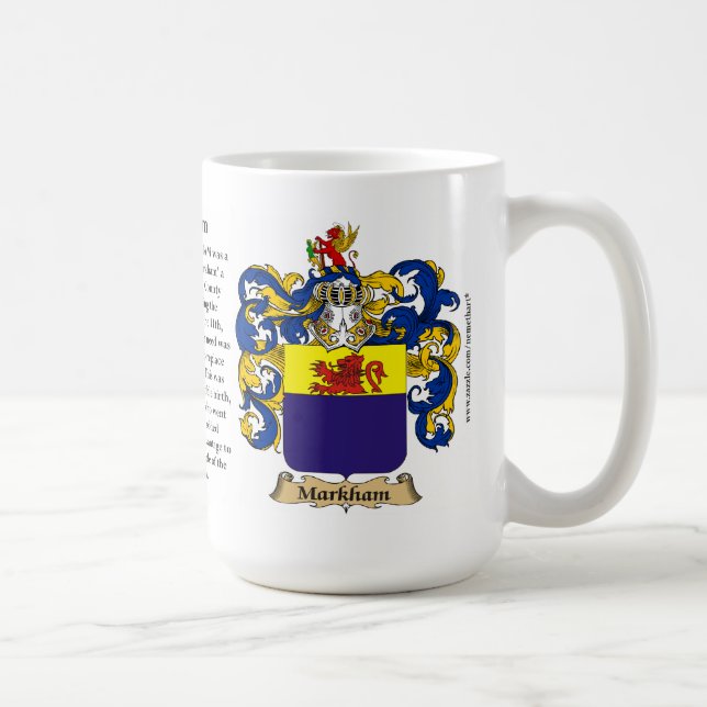 Taza De Café Markham, el origen, el significado y el escudo (Derecha)