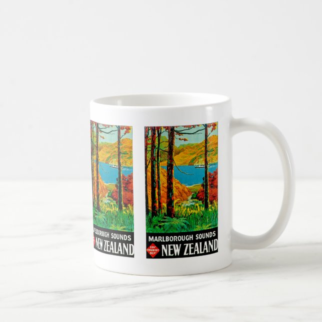 Taza De Café Marlborough Sonrió café de Nueva Zelanda Mug (Derecha)