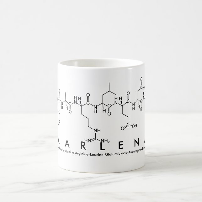 Taza De Café Marlena peptide name mug (Centro)