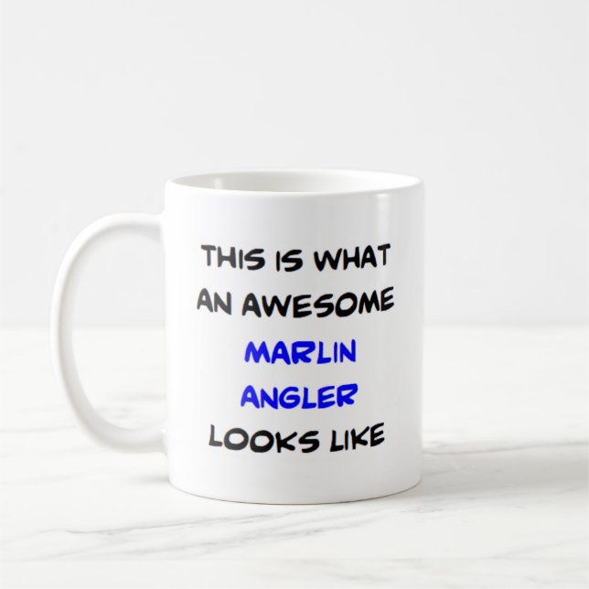 Taza De Café marlin angler, increíble (Izquierda)