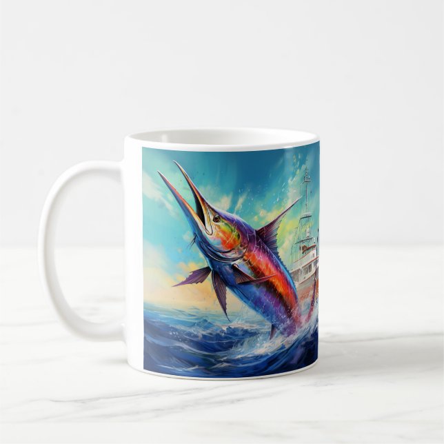 Taza De Café Marlin, tazón de café de marinera (Izquierda)