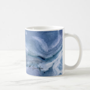 Taza De Café Mármol azul