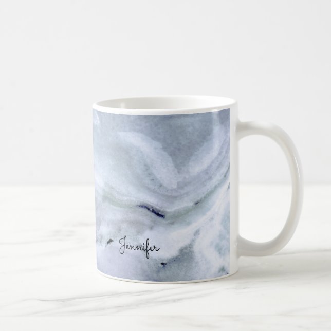 Taza De Café Marmol azul claro (Derecha)