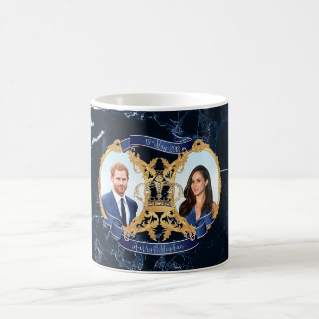 Taza De Café Mármol azul Harry+Meghan Midnight (Centro)