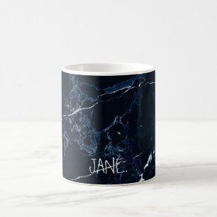 Taza De Café MÁRMOL AZUL MEDIANOCHE DE PixDezines