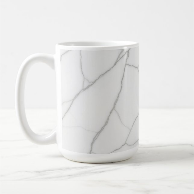 Taza De Café Mármol Blanco (Izquierda)