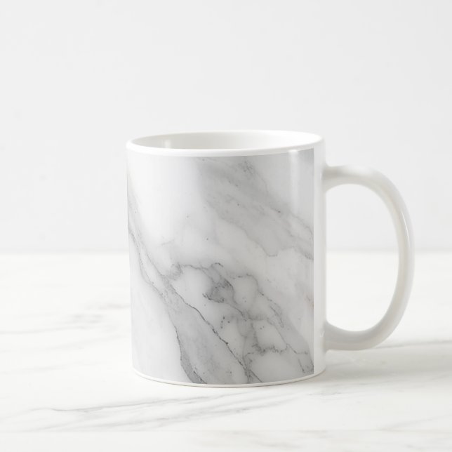 Taza De Café Mármol Blanco (Derecha)