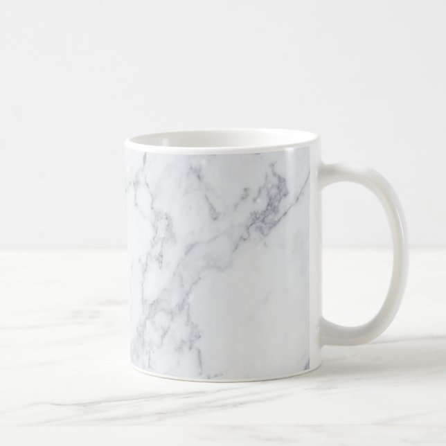Taza De Café Mármol clásico del blanco gris (Derecha)