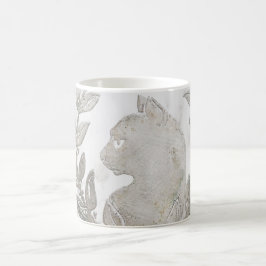 Taza De Café Mármol de Carrara y efecto plata Le Chat d'Argent