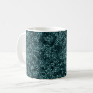 Taza De Café Mármol de turquesa negro