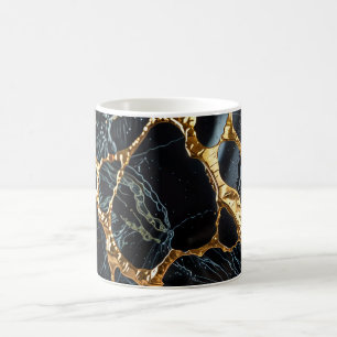 Taza De Café Mármol negro con vena de oro