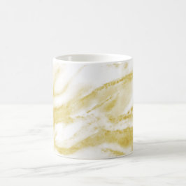 Taza De Café Mármol Relieve metalizado dorado elegante