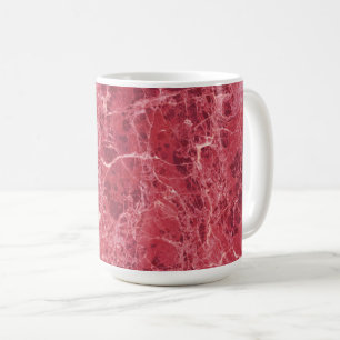 Taza De Café Mármol rojo de coral colorido