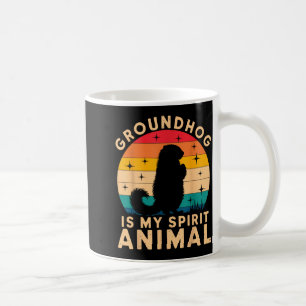 Taza De Café Marmota es mi animal espiritual Caramujo Marmota