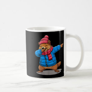 Taza De Café Marmota haciendo dab Marmota divertida 2 de febrer