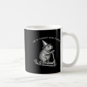 Taza De Café Marmota Scooter Lista Para Hacer Travesuras Del Dí