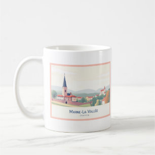 Taza De Café Marne-La-Vallée Francia Viajes Pastel