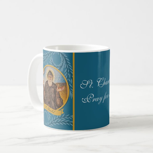 Taza De Café Maronita católica de San Charbel Sharbel (Anverso izquierdo)